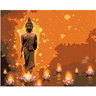 Diamondi - BUDDHA WITH LOTUSY, 40x50 cm, off canvas on frame - Diamond Painting