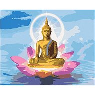 Diamondi - BUDDHA IN LOTUS, 40x50 cm, off canvas on frame - Diamond Painting