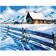 Diamondi - FARM ON THE MOUNTAINS, 40x50 cm, stretched canvas on frame - Diamond Painting