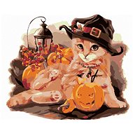 Diamondi - Diamond painting - Cat with pumpkins - Diamond Painting