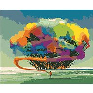 Diamondi - Diamond painting - TREE WITH COLOURFUL SMOKE - Diamond Painting