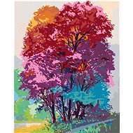 Diamondi - COLOUR TREE IN THE FOREST, 40x50 cm, without frame and without canvas shut off - Diamond Painting