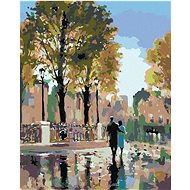 Diamondi - ON A WALK IN THE PARK, 40x50 cm, stretched canvas on frame - Diamond Painting