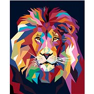 Diamondi - COLOUR LION PORTRAIT II, 40x50 cm, without frame and without canvas shut off - Diamond Painting