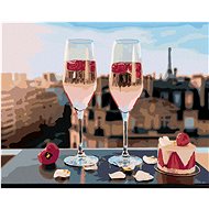 Diamondi - GALLERY WITH WINE IN PARIS, 40x50 cm, stretched canvas on frame - Diamond Painting