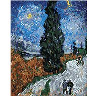 Diamondi - WAY WITH CYPRUS AND STAR (VINCENT VAN GOGH), 40x50 cm, off canvas on frame - Diamond Painting