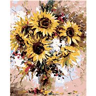 Diamondi - Sunflower flower, 40x50 cm, stretched canvas on frame - Diamond Painting