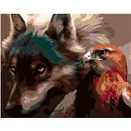 Diamondi - Diamond painting - Wolf with bird - Diamond Painting