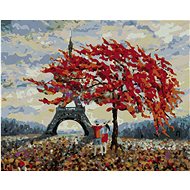 Diamondi - ZAMILATED COUPLE AND EIFFEL'S TOWER, 40x50 cm, stretched canvas on frame - Diamond Painting