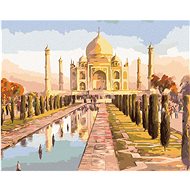 Diamondi - TAJ MAHAL AND SUNRISE, 40x50 cm, stretched canvas on frame - Diamond Painting