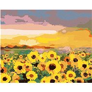 Diamondi - SUNSHINE IN THE FIELD AND SUNSET, 40x50 cm, without frame and without canvas shut off - Diamond Painting