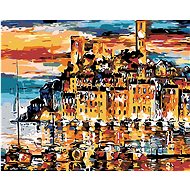 Diamondi - TOWN OVER THE SEA, 40x50 cm, without frame and without canvas shut off - Diamond Painting