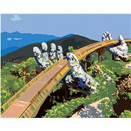 Diamondi - GOLDEN BRIDGE IN THE VIETNAM, 40x50 cm, stretched canvas on frame - Diamond Painting