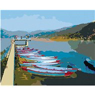 Diamondi - BOARDS ON A LAKE, 40x50 cm, without frame and without canvas shut off - Diamond Painting