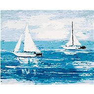 Diamondi - BOATS ON THE SEA, 40x50 cm, off canvas on frame - Diamond Painting