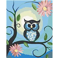 Diamondi - BLUE SOW AND FLOWERS, 40x50 cm, without frame and without canvas shut off - Diamond Painting