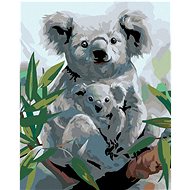 Diamondi - KOALA WITH A BABY, 40x50 cm, without frame and without canvas shut off - Diamond Painting