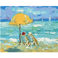 Diamondi - DOLEN ON THE BEACH, 40x50 cm, unframed and without canvas - Diamond Painting