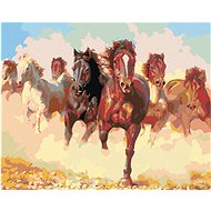 Diamondi - STAND OF HORSES, 40x50 cm, without frame and without canvas shut off - Diamond Painting