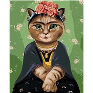 Diamondi - FRIDA KAHLO LIKE A CAT, 40x50 cm, without frame and without canvas shut off - Diamond Painting