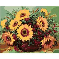 Diamondi - Beautiful Yellow Sunflowers, 40x50 cm, off canvas on frame - Diamond Painting