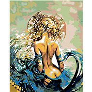 Diamondi - WOMAN IN WAVES, 40x50 cm, without frame and without canvas shut off - Diamond Painting