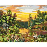 Diamondi - LITTLE HEART BY THE RIVER, 40x50 cm, stretched canvas on frame - Diamond Painting
