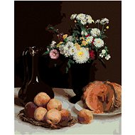 Diamondi - WEST WITH CARAFA, FLOWERS AND FRUIT (HENRI FANTIN-LATOUR), 40x50 cm, stretched canvas on  - Diamond Painting