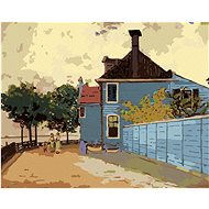 Diamondi - BLUE HOUSE IN ZAANDAM (CLAUDE MONET), 40x50 cm, unframed and without canvas - Diamond Painting