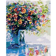 Diamondi - BUNCH OF FRESH FLOWERS, 40x50 cm, stretched canvas on frame - Diamond Painting