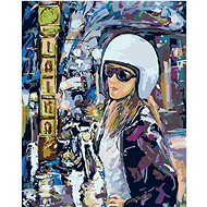 Diamondi - MOTORCYCLE IN THE CITY, 40x50 cm, without frame and without canvas shut off - Diamond Painting