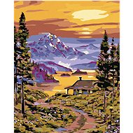 Diamondi - ROAD TO THE LAKE COTTAGE, 40x50 cm, stretched canvas on frame - Diamond Painting