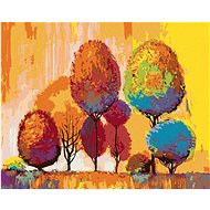 Diamondi - colourFUL WINTER TREES, 40x50 cm, without frame and without canvas shut off - Diamond Painting