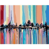 Diamondi - NIGHT CITY IN SPIRIT COLOURS, 40x50 cm, without frame and without canvas switching off - Diamond Painting