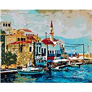 Diamondi - BEAUTIFUL CASTELORIZO BAY IN GREECE, 40x50 cm, without frame and without canvas shut off - Diamond Painting