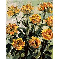 Diamondi - BEAUTIFUL YELLOW ROSES, 40x50 cm, stretched canvas on frame - Diamond Painting