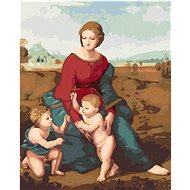 Diamondi - MADONA IN GREEN (RAFFAELLO SANTI), 40x50 cm, off canvas on frame - Diamond Painting