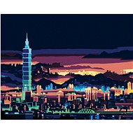 Diamondi - BEAUTIFUL NIGHT CITY, 40x50 cm, stretched canvas on frame - Diamond Painting