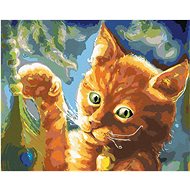 Diamondi - FANTASY ORANGE CAT, 40x50 cm, stretched canvas on frame - Diamond Painting