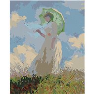 Diamondi - WOMAN WITH SUNBOW TURNED LEFT (CLAUDE MONET), 40x50 cm, off canvas on frame - Diamond Painting