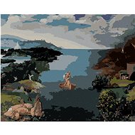 Diamondi - COUNTRY WITH A CHARON CROSSING STYX (JOACHIM PATINIR), 40x50 cm, stretched canvas on fram - Diamond Painting