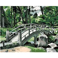 Diamondi - JAPAN BRIDGE BY THE FOREST, 40x50 cm, stretched canvas on frame - Diamond Painting