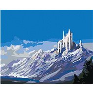 Diamondi - CASTLE IN THE MOUNTAINS, 40x50 cm, stretched canvas on frame - Diamond Painting