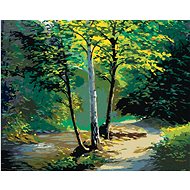 Diamondi - TOP BIRCH AND POT, 40x50 cm, without frame and without canvas shut off - Diamond Painting