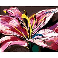 Diamondi - BIG PINK LILY, 40x50 cm, stretched canvas on frame - Diamond Painting