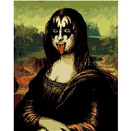 Diamondi - MONA LISA AS A ROCK STAR, 40x50 cm, stretched canvas on frame - Diamond Painting