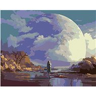 Diamondi - LONELY WOMAN, 40x50 cm, stretched canvas on frame - Diamond Painting