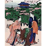 Diamondi - JAPAN AND THE BLOOMING SACRES, 40x50 cm, stretched canvas on frame - Diamond Painting