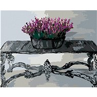 Diamondi - Diamond painting - LEVANDULE ON DECORATIVE TABLE - Diamond Painting