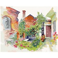 Diamondi - EUROPEAN COUNTRY WITH HOUSES AND FLOWERS, 40x50 cm, off canvas on frame - Diamond Painting